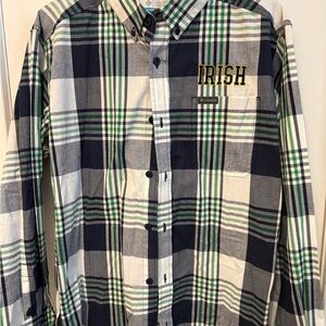 Columbia Men's Irish Plaid Shirt - Navy and Green